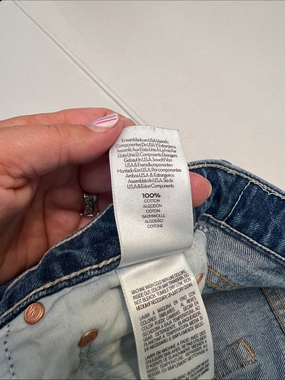 MOTHER Mid Blue Straight Leg Jeans - Picture 8 of 16